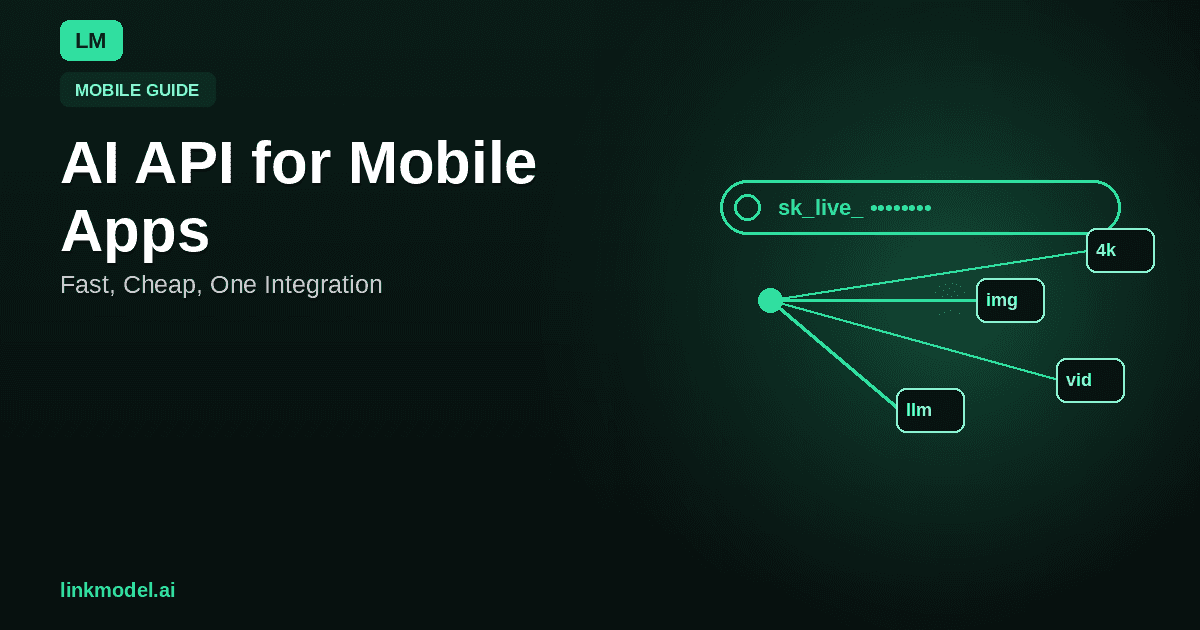 AI API for Mobile Apps in 2026: Fast, Cheap, One Integration