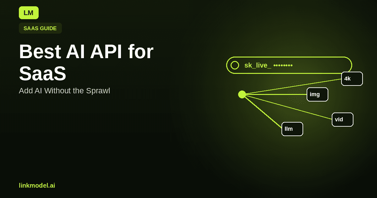 Best AI API for SaaS in 2026: Add AI Features Without the Sprawl
